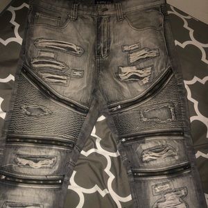 Balmain Zipper  biker jeans moto style G style 32-34 “